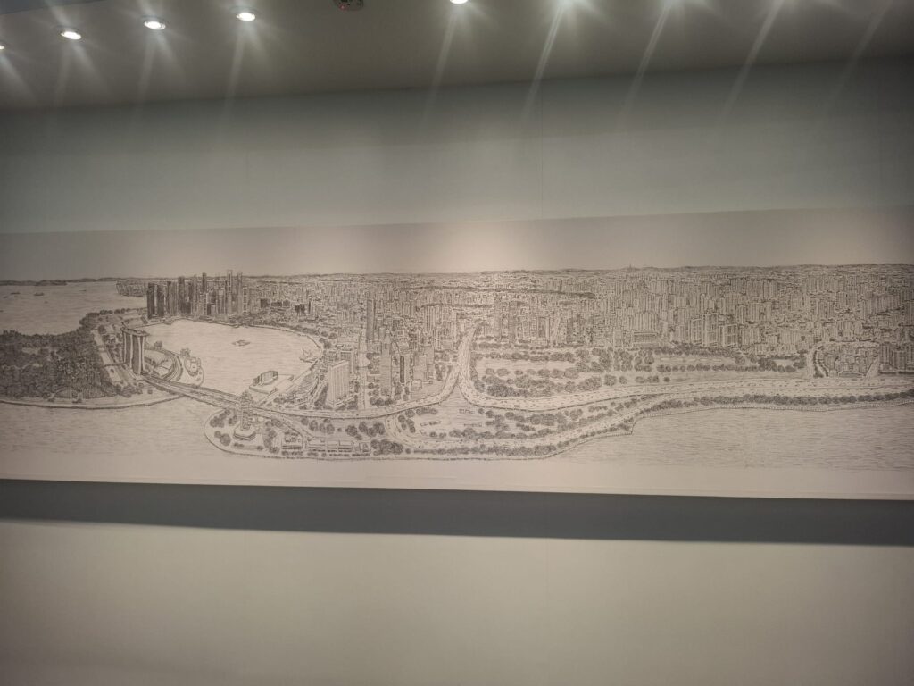 Stephen WIltshireのシンガポール景観イラスト